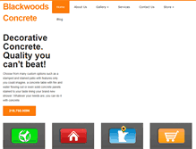 Tablet Screenshot of blackwoodsconcrete.com
